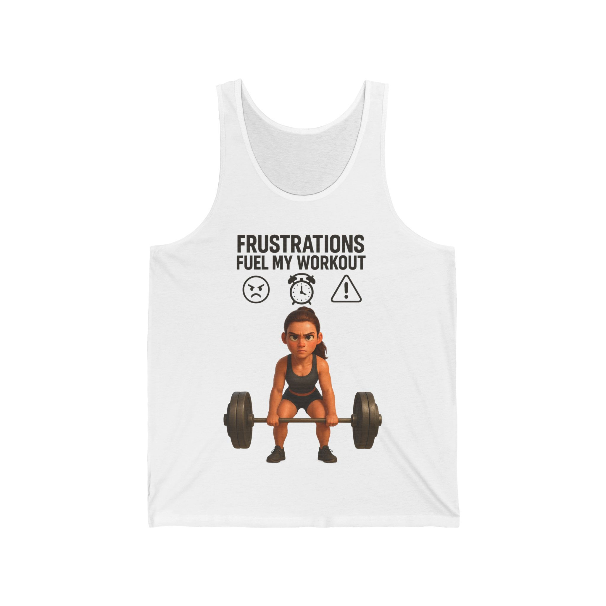 Frustrations Fuel My Workout Tank Top – Female Character