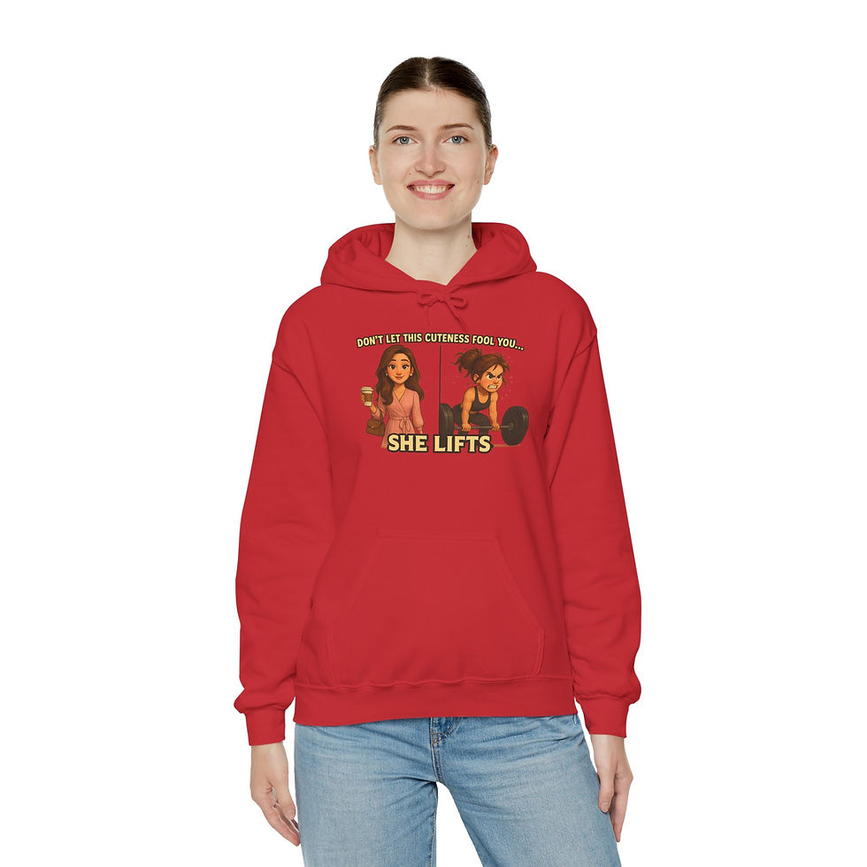 Thumbnail: Funny Gym Hoodie – Don’t Let This Cuteness Fool You, She Lifts