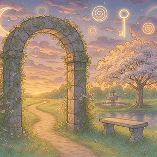 Dreamlike hypnotic Garden Archway.png