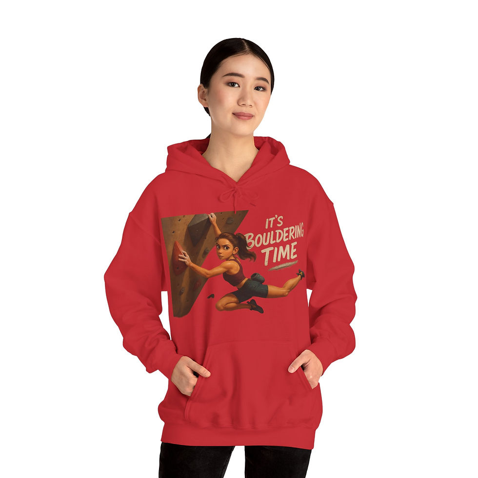 Thumbnail: It’s Bouldering Time Hoodie – Female Character