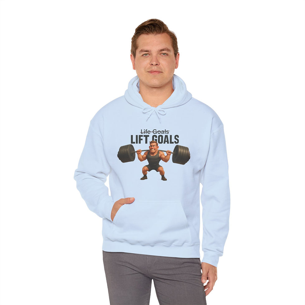 Thumbnail: Unisex Hoodie – Lift Goals (Male Character)