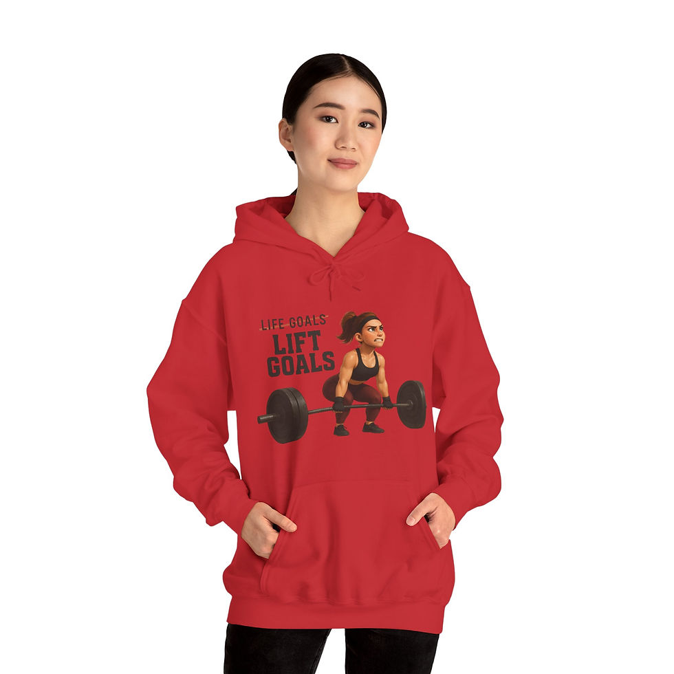 Thumbnail: Unisex Hoodie – Lift Goals (Female Character)