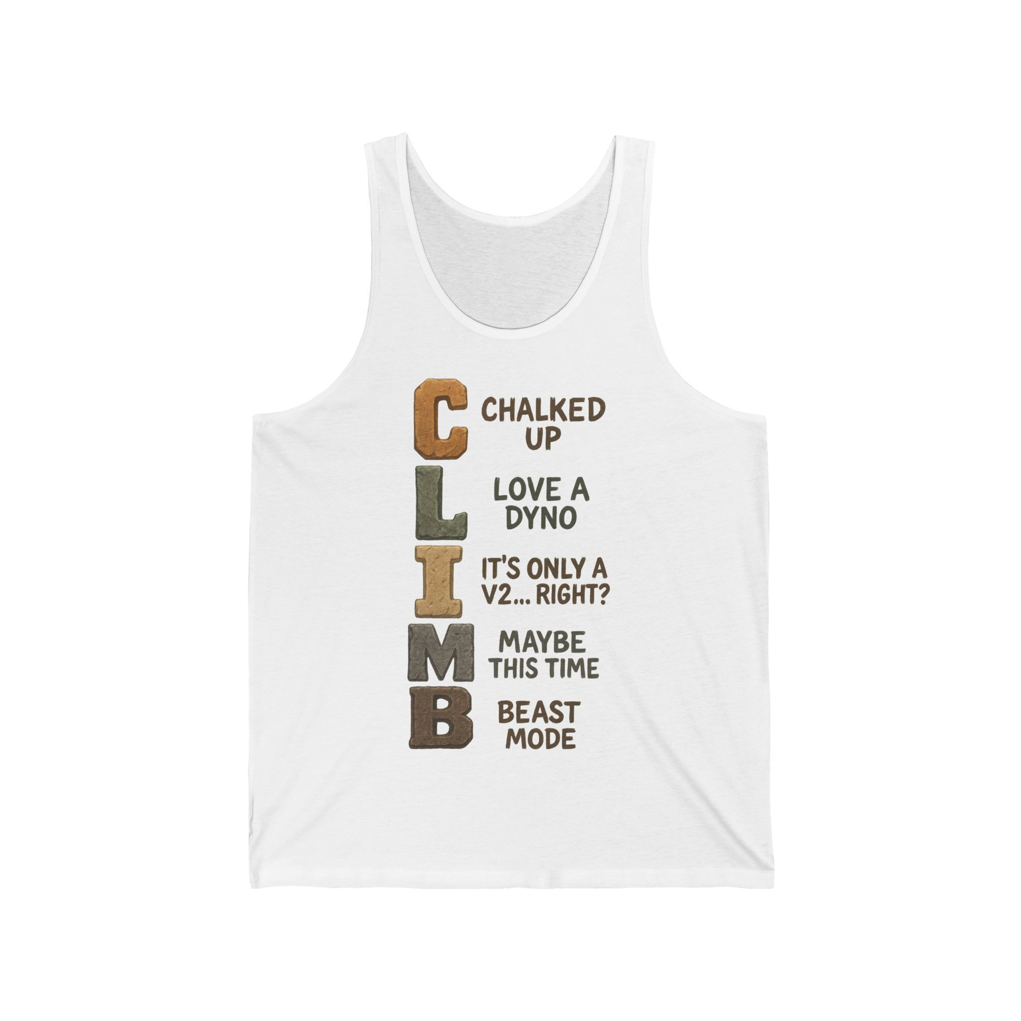 Chalked Up to Beast Mode Tank Top – Funny Climbing Design