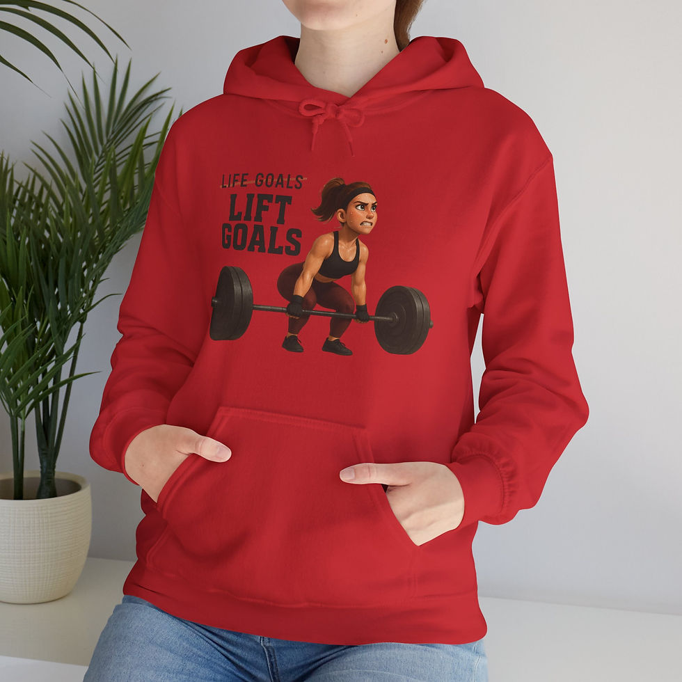 Thumbnail: Unisex Hoodie – Lift Goals (Female Character)