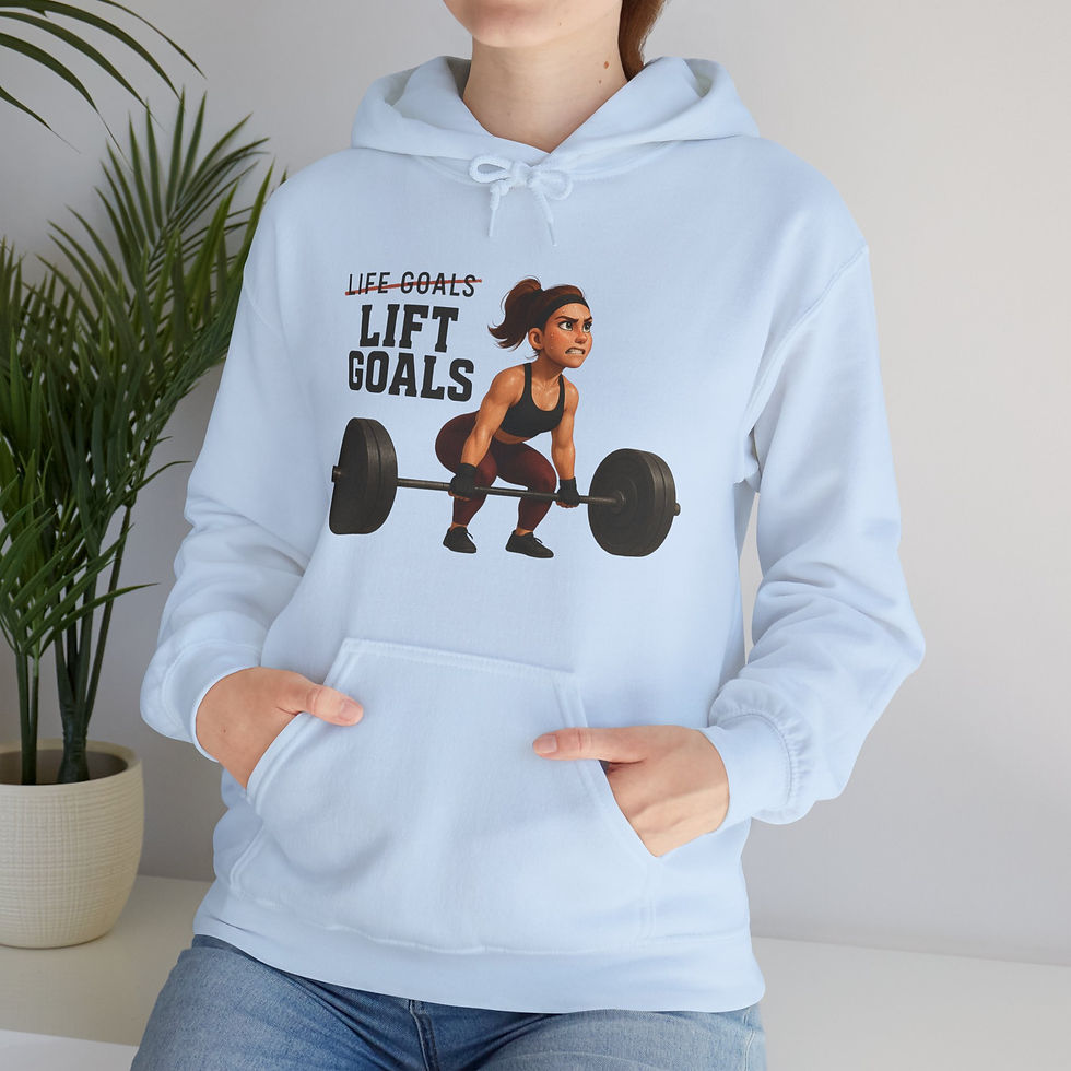 Thumbnail: Unisex Hoodie – Lift Goals (Female Character)