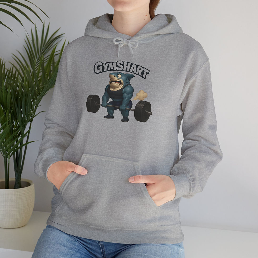 Thumbnail: Unisex Hoodie – GymShart (Black Shaded Text)