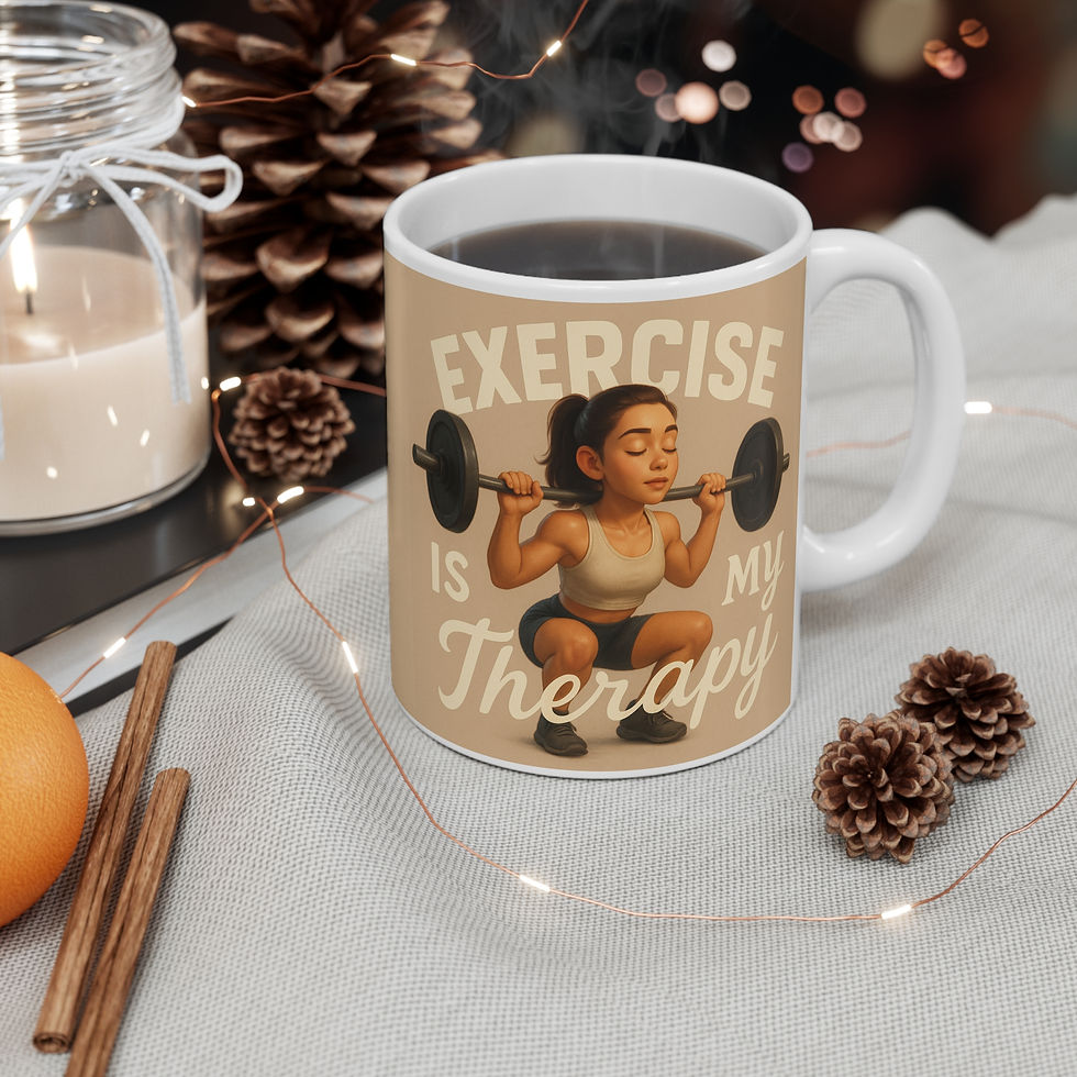 Thumbnail: Fitness Mug – Exercise Is My Therapy (Female Character)