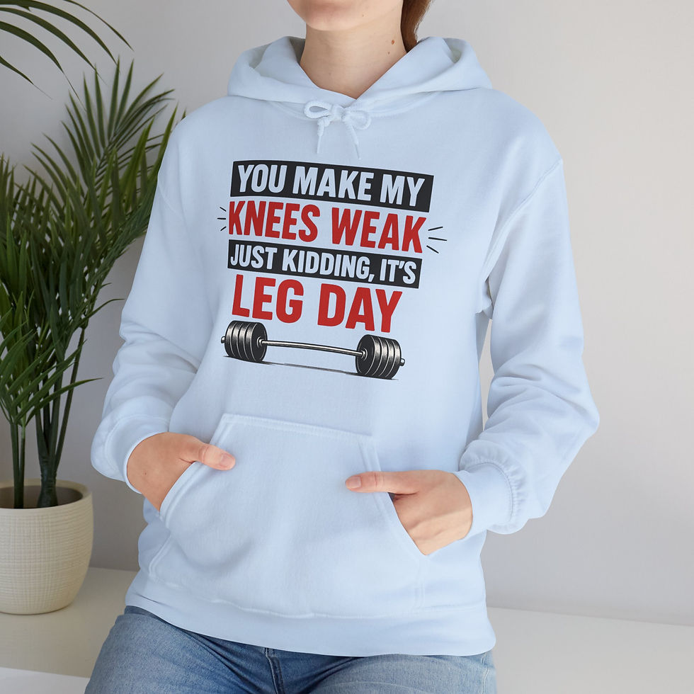 Thumbnail: You Make My Knees Weak Hoodie – Red Text Design