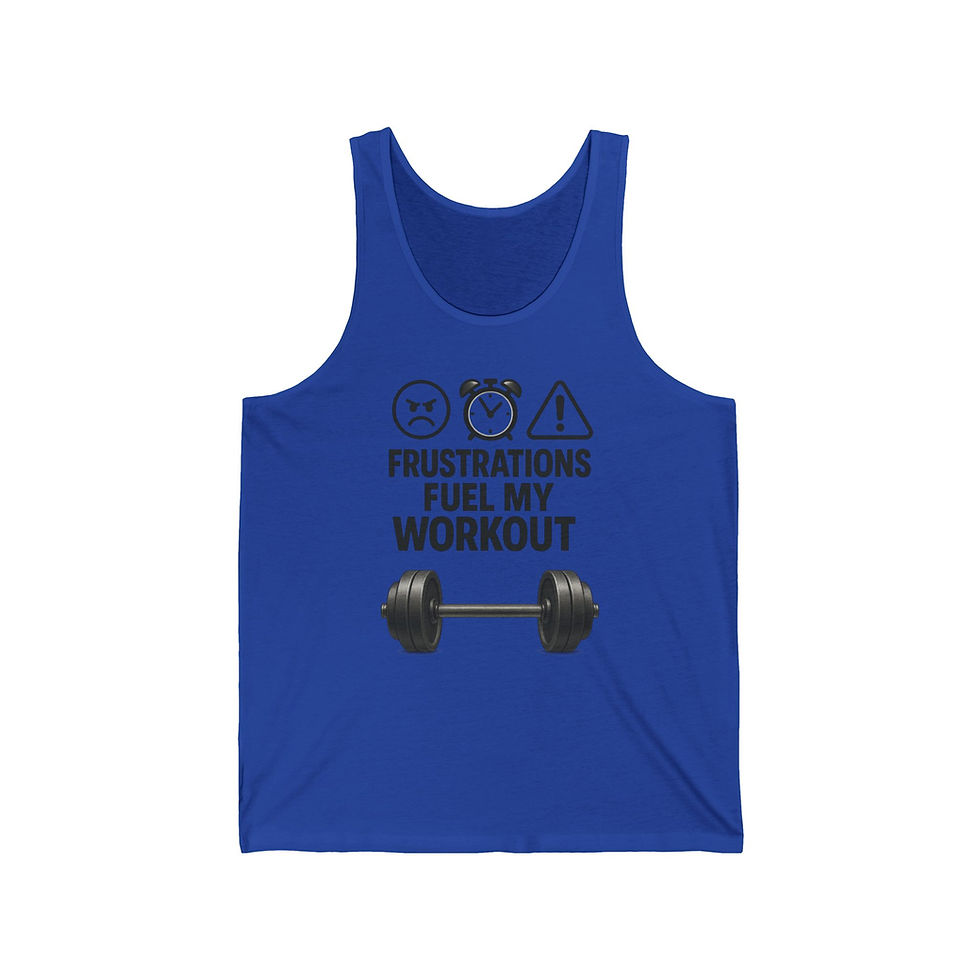 Thumbnail: Frustrations Fuel My Workout Tank Top – Symbols Design