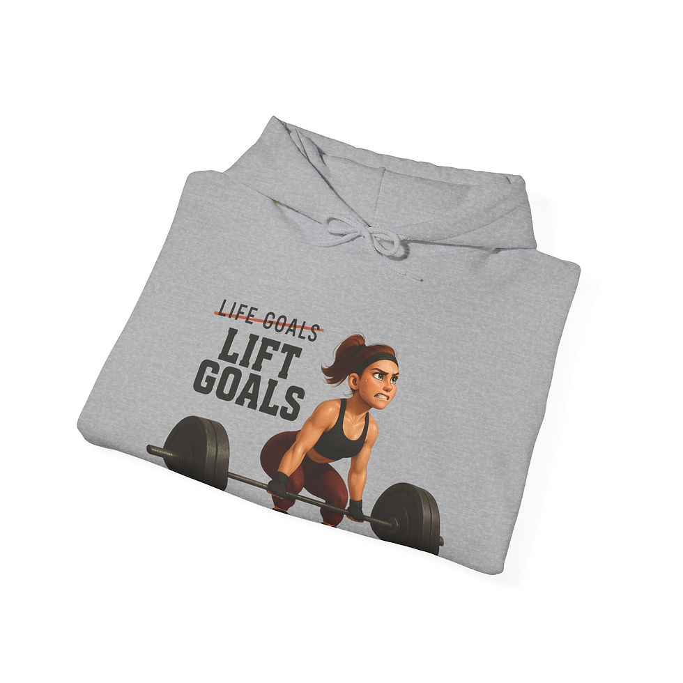 Thumbnail: Unisex Hoodie – Lift Goals (Female Character)