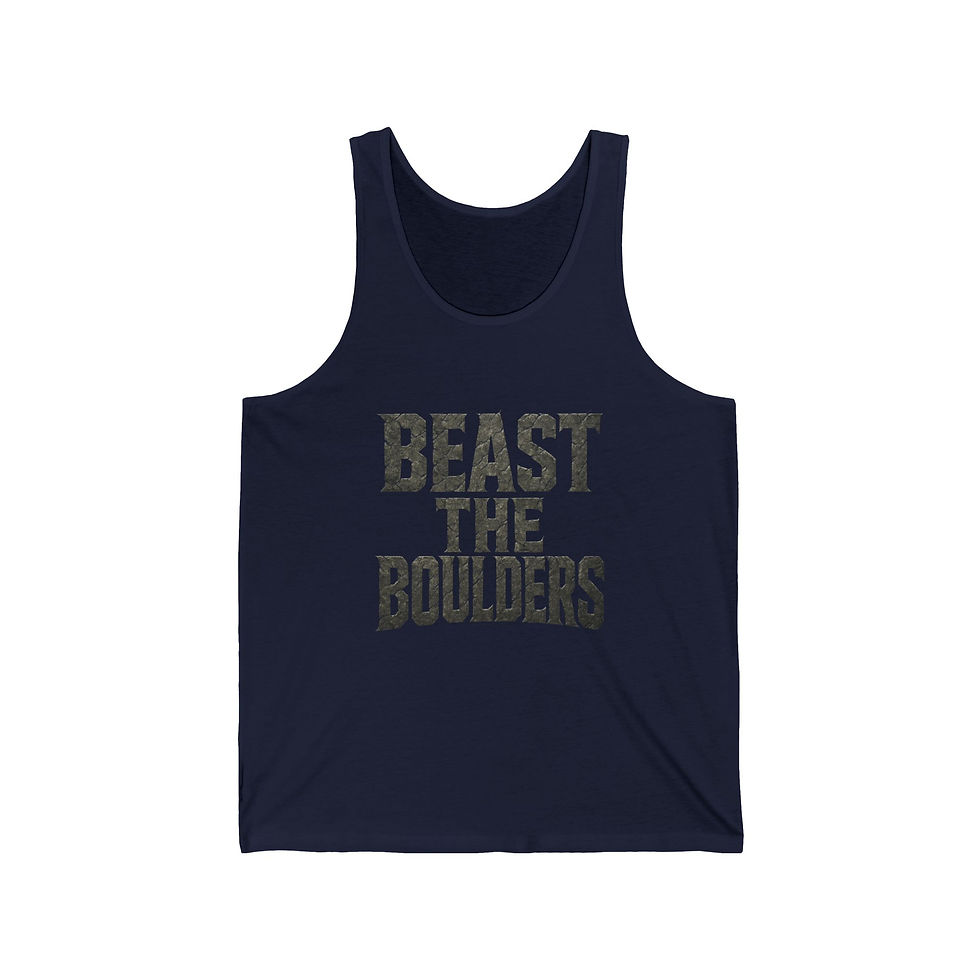 Thumbnail: Beast the Boulders Tank Top – Text Only Design
