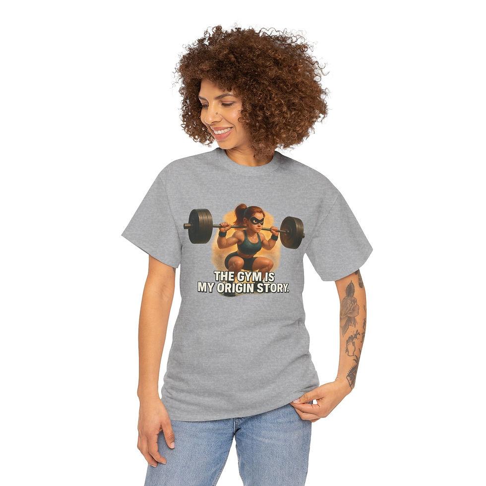 Thumbnail: The Gym Is My Origin Story T-Shirt – Female Character Design