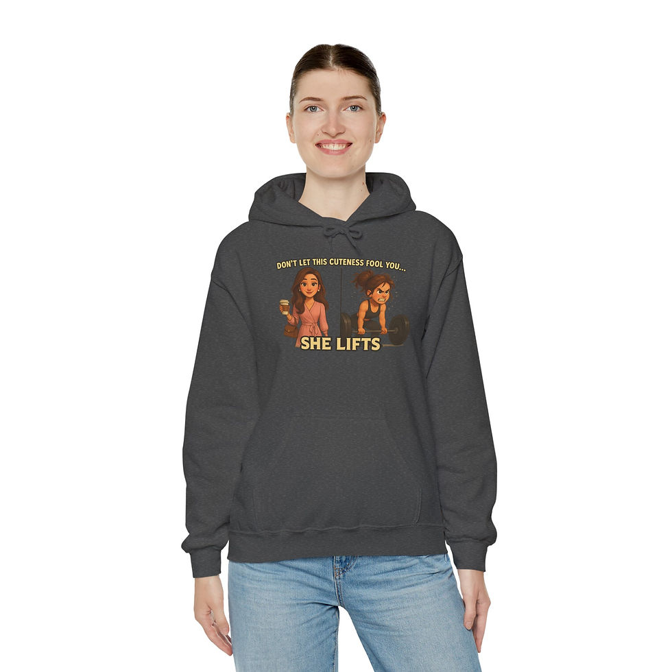 Thumbnail: Funny Gym Hoodie – Don’t Let This Cuteness Fool You, She Lifts