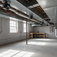 A duct system in a basement with zone dampers in the metal ducts.