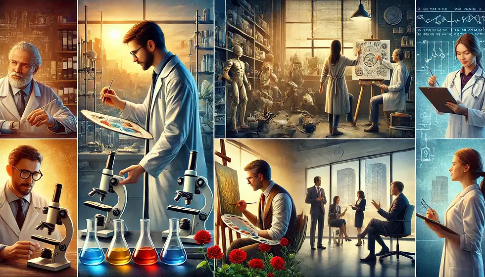 A collage of men and women in different careers showing the vast amount of choices teens face when graduating.