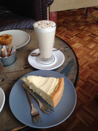 Latte and cheese cake at slow roast in swakopmund