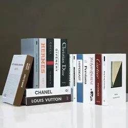 Thumbnail: Asiko faux iwe ohun ọṣọ ile olokiki brand titunse igbalode igbadun awọn iwe ohun FA