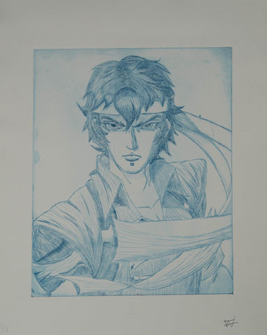 "Belmont" Dry Point Etching