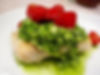 Baked Alaskan Cod with Tomato and Pesto