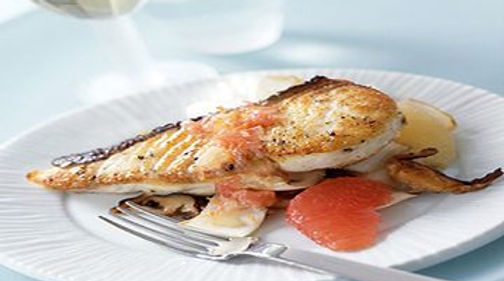 Halibut with Grapefruit Beurre Blanc