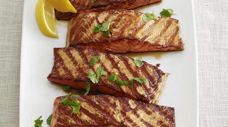Salmon Apple Soy Grilled