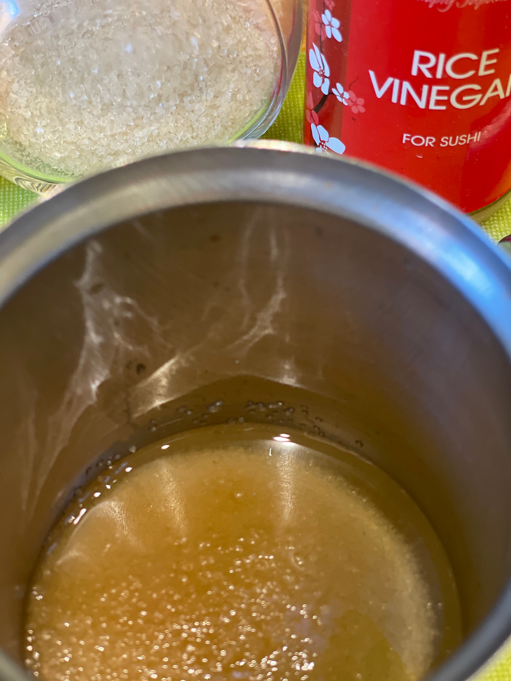 Vinaigre, sel et sucre
