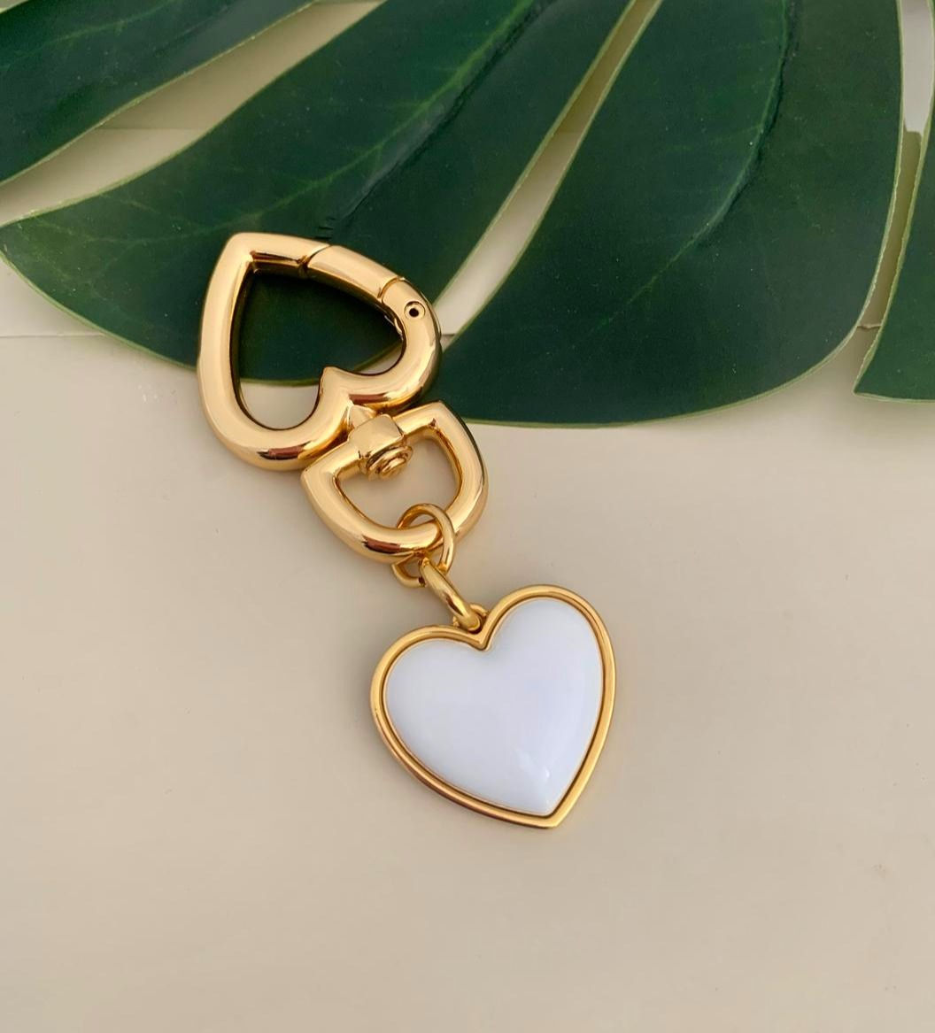 Chaveiro com Mosquetão Coração Love