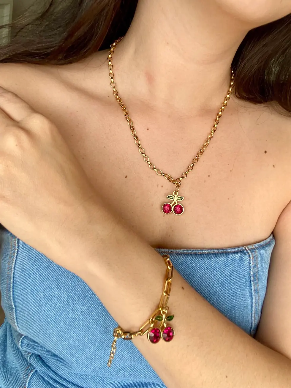 Miniatura: Corrente com pingente cereja coleção Bali