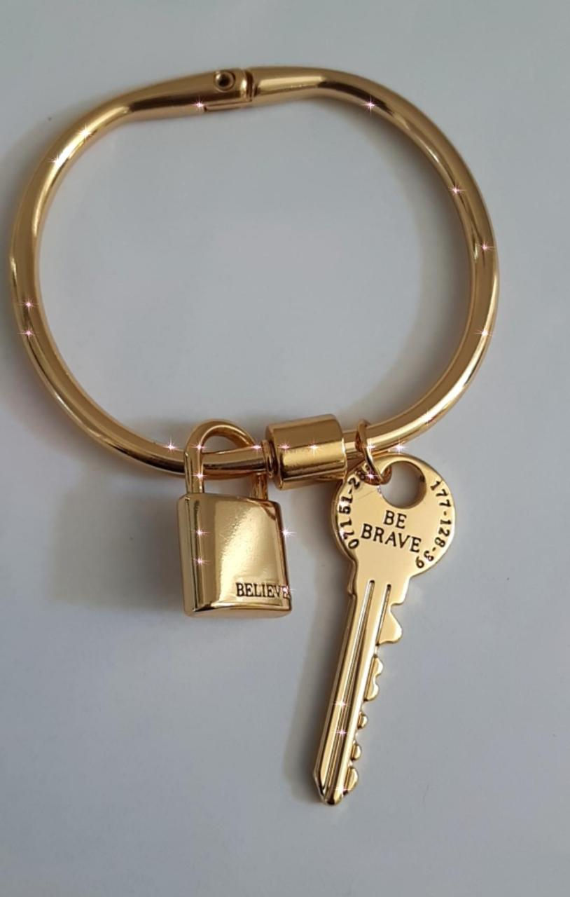 Miniatura: Bracelete com Pingente Cadeado e Chave