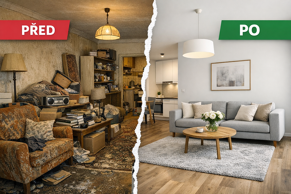 Vyklízení domu před prodejem: proč je první dojem na realitním trhu rozhodující