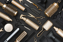 Black & Gold hairdresser tools