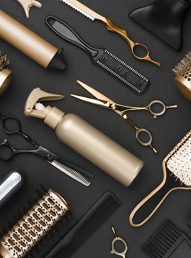 Black & Gold hairdresser tools