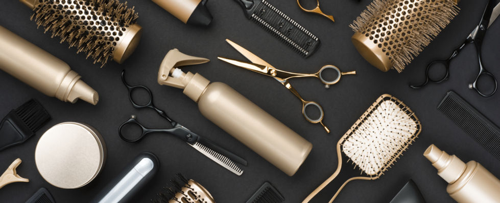 Black & Gold hairdresser tools