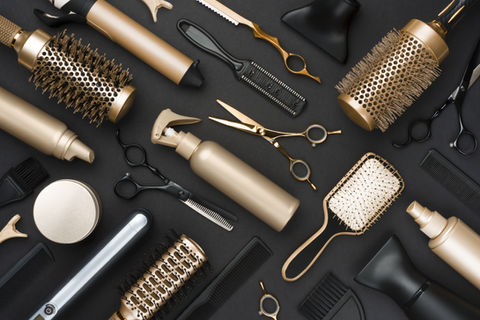 Black & Gold hairdresser tools