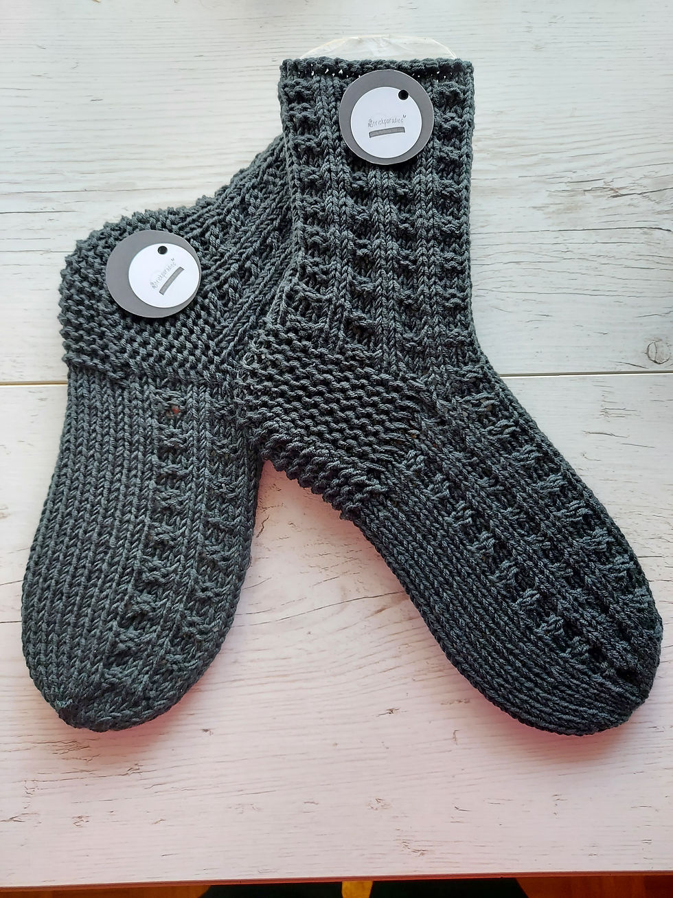 Thumbnail: Sehr warme dicke Merino-Socken. Strickparadies-Geschenke -Socken