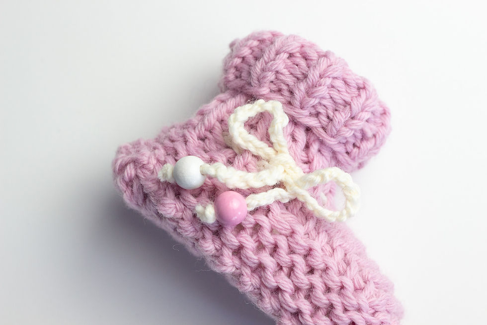 Миниатюра: Babyschuhe mit Holzperlen