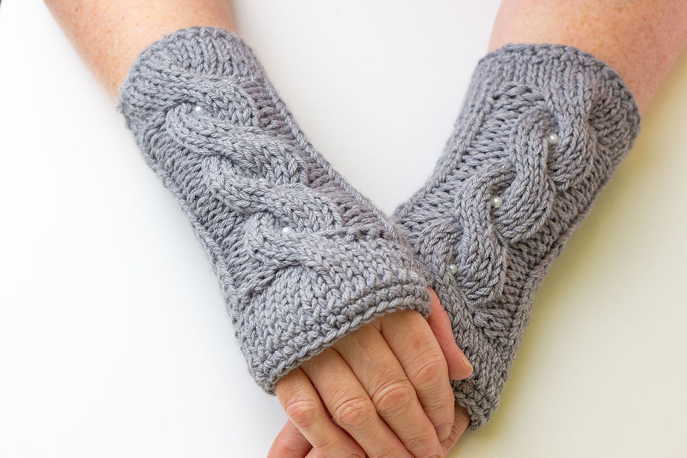 Миниатюра: Handgestrickte kuschelwarme Damenstulpen-Merino