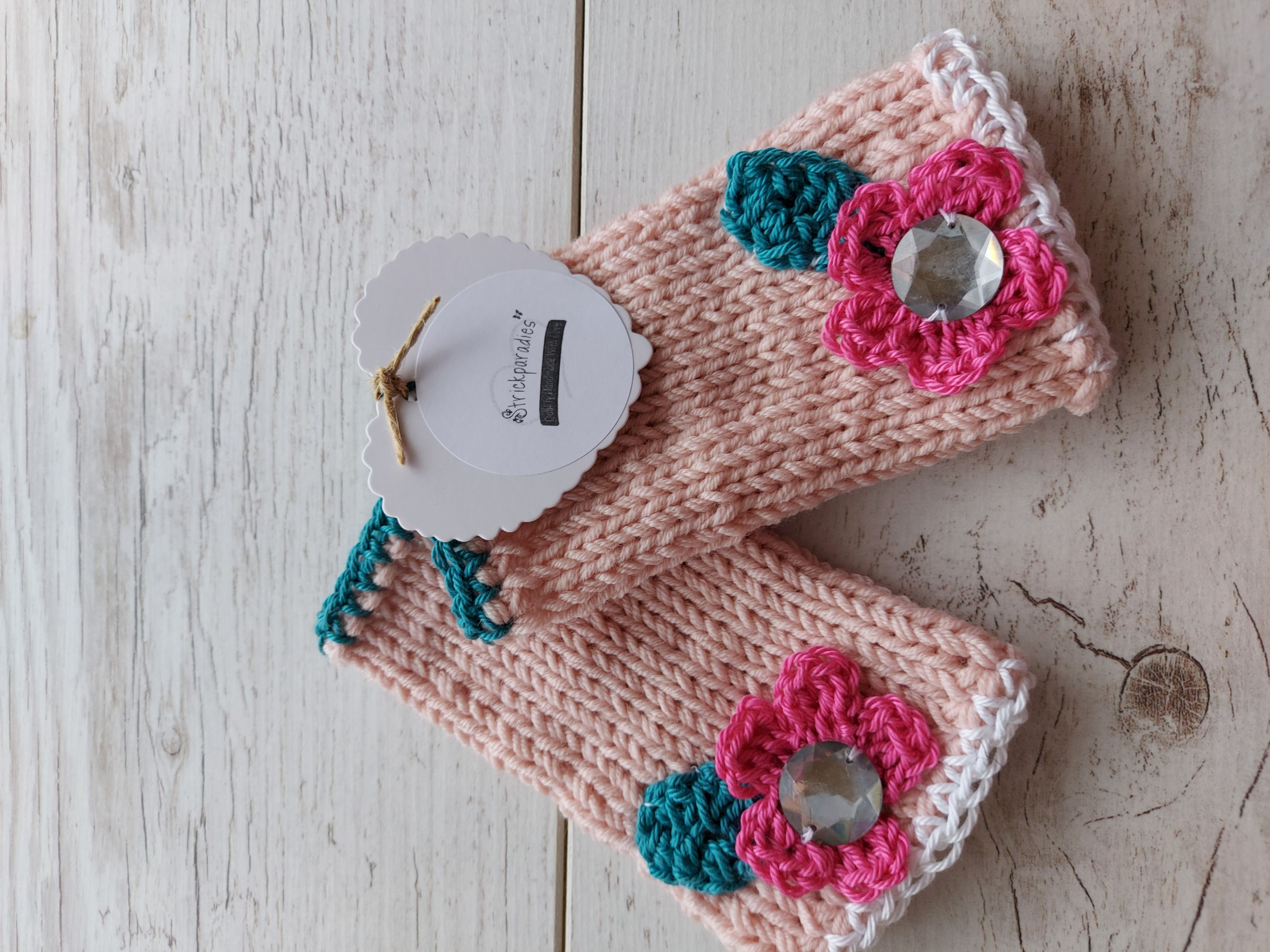 Blumen Stulpen-Strickparadies-Rottenacker-Kinderst