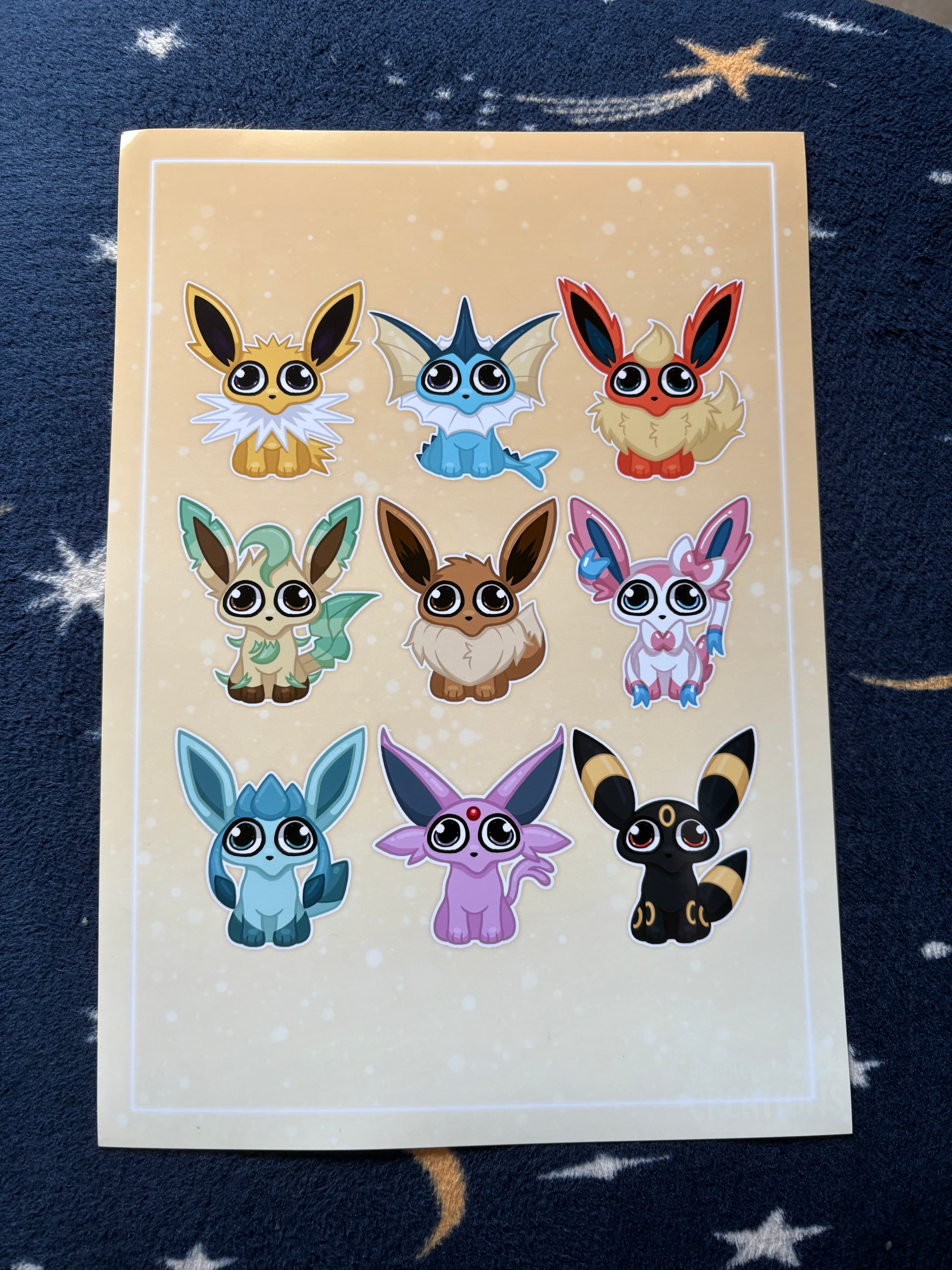 Eeveelution Goobers A4 Print