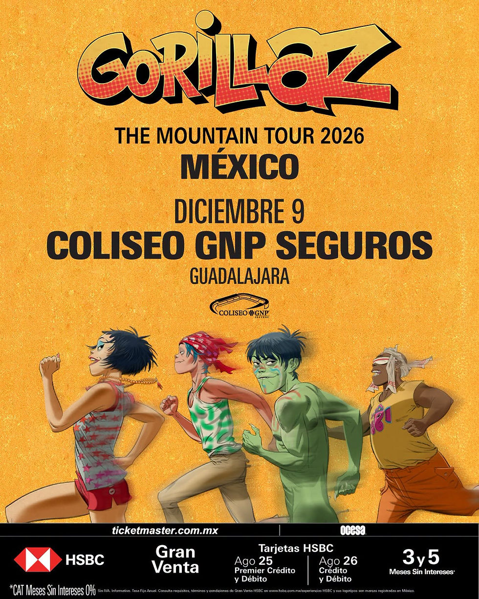 GORILLAZ TRAERÁ "THE MOUNTAIN TOUR" A GUADALAJARA