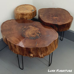 Resin Log Table Set