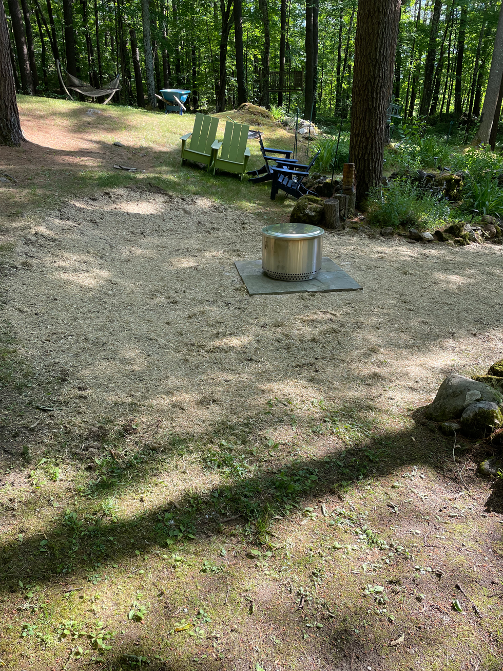Lawn leveling for a fire pit