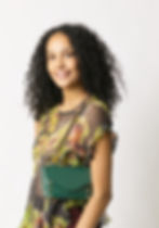 Women's Leather Cross-body bag green