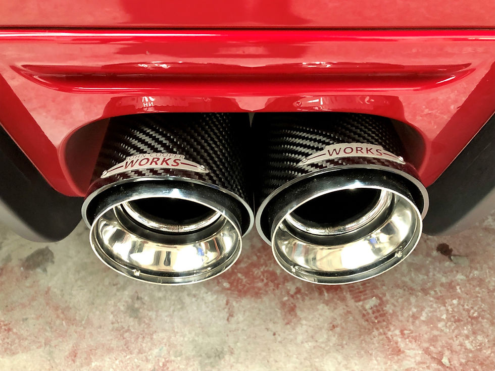 Thumbnail: GEN 3 MINI Cooper F54 F55 F56 F57 F60 JCW Carbon Fibre Chrome Exhaust Tips