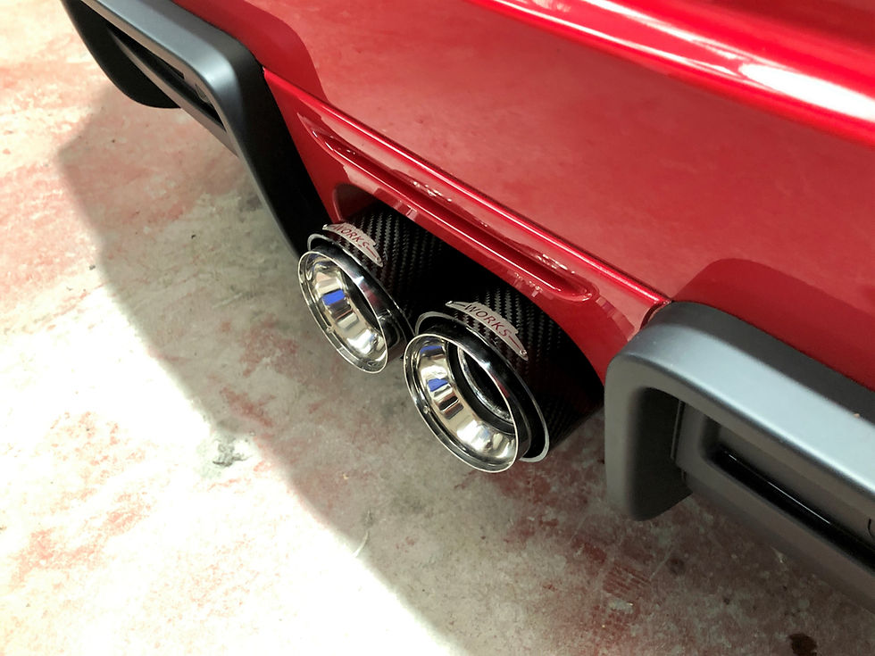 Thumbnail: GEN 3 MINI Cooper F54 F55 F56 F57 F60 JCW Carbon Fibre Chrome Exhaust Tips