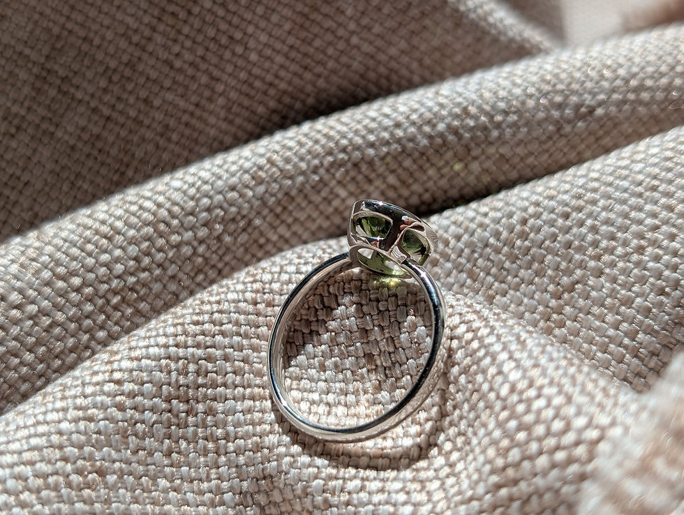Miniature : Edelsteinring - Peridot