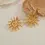 Thumbnail: Artistic Irregular Geometric Sun 304 Stainless Steel 18K Gold Plated Ear Studs