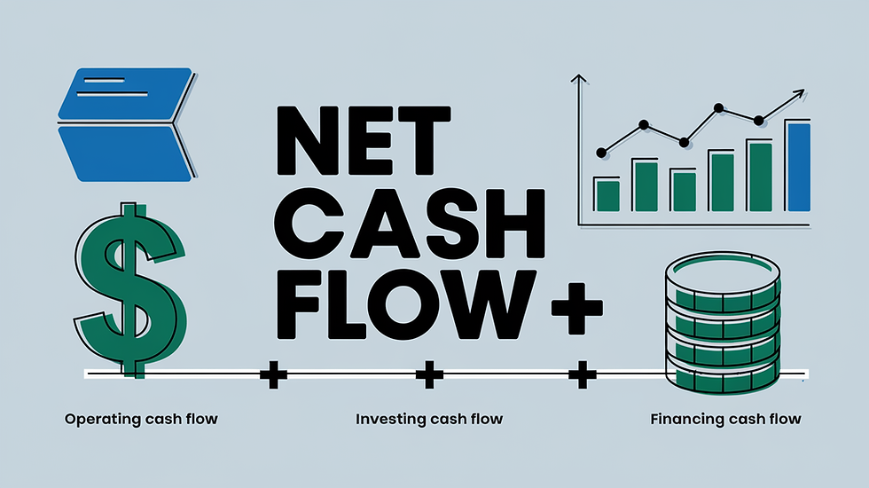 An illustration of the net cash flow formula