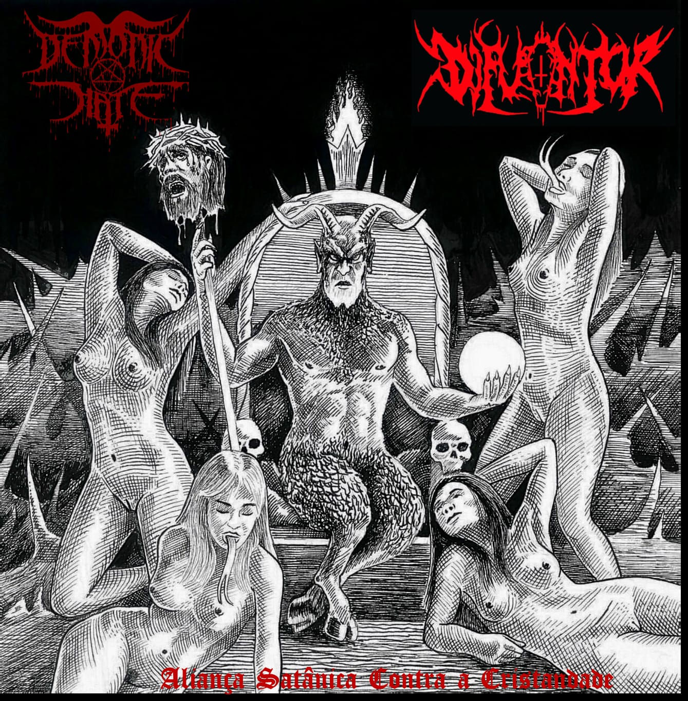 DEMONIC HATE / DIFUNTOR - ALIANÇA SATANICA CONTRA A CRISTANDADE