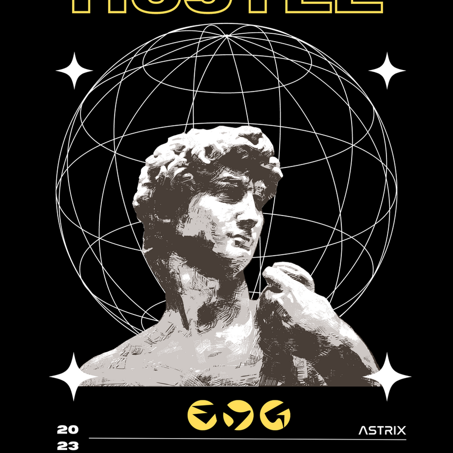 Hustler at Work Oversized T-Shirt Design